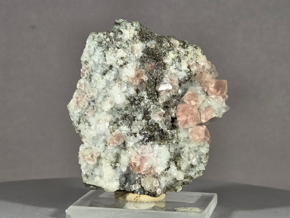 rosa Fluorit/Adular - Göschen/Schweiz ca. 5x5cm