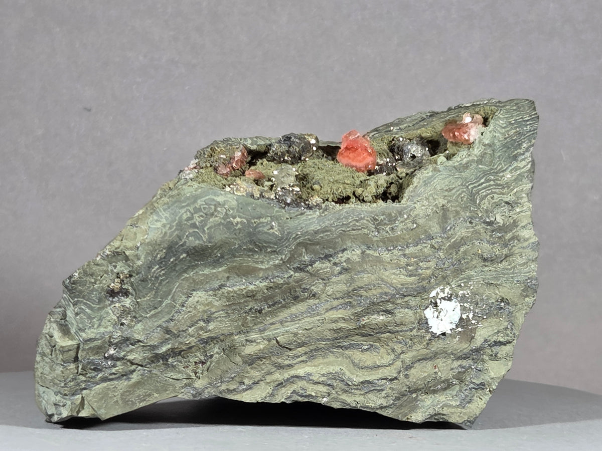 Rhodochrosit/Pyrit - Chihuahua/Mexiko ca. 9x6cm