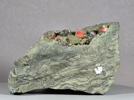 Rhodochrosit/Pyrit - Chihuahua/Mexiko ca. 9x6cm