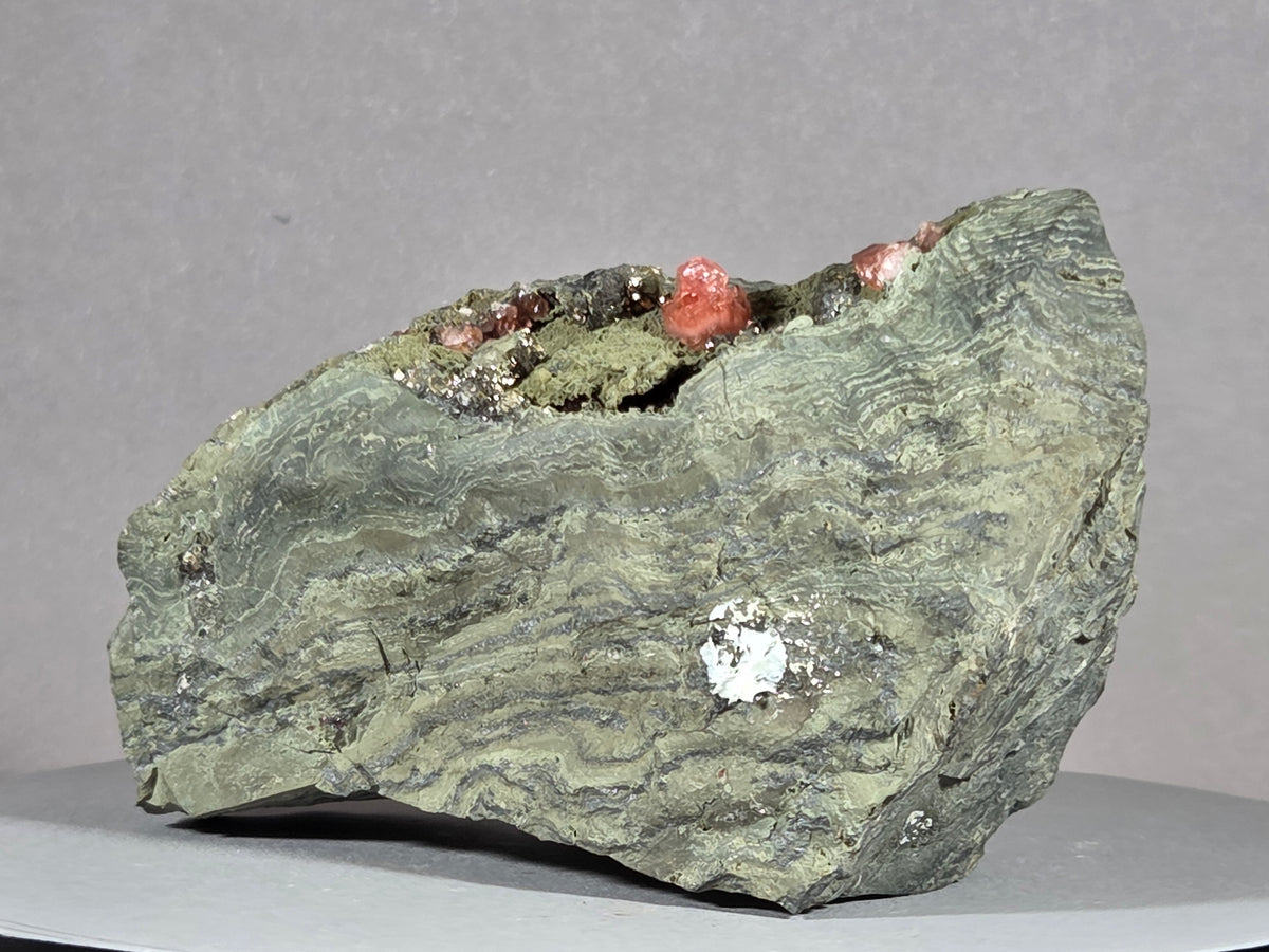 Rhodochrosit/Pyrit - Chihuahua/Mexiko ca. 9x6cm