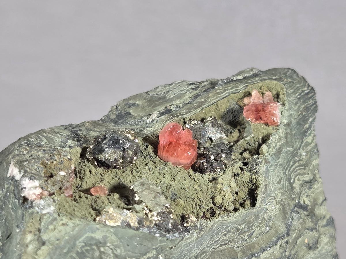 Rhodochrosit/Pyrit - Chihuahua/Mexiko ca. 9x6cm