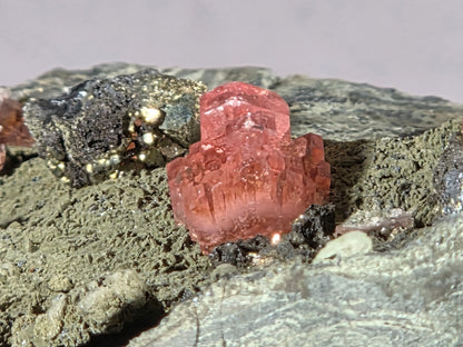 Rhodochrosit/Pyrit - Chihuahua/Mexiko ca. 9x6cm