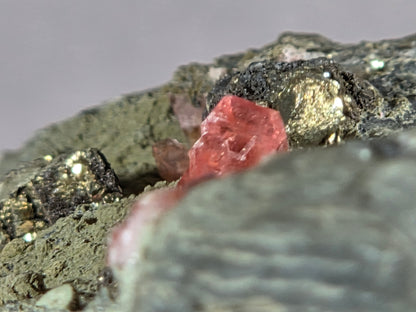 Rhodochrosit/Pyrit - Chihuahua/Mexiko ca. 9x6cm