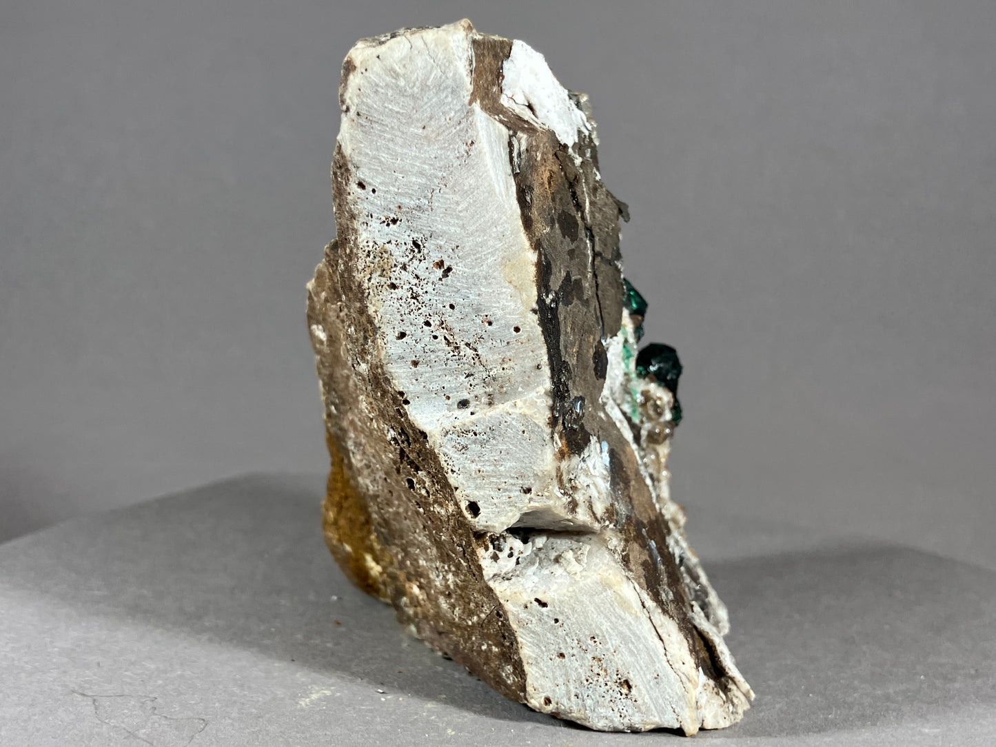 Malachit/Quarz - Kambove/Kongo ca. 8x6,5cm