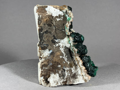 Malachit/Quarz - Kambove/Kongo ca. 8x6,5cm