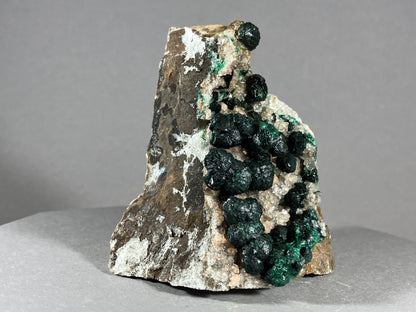 Malachit/Quarz - Kambove/Kongo ca. 8x6,5cm