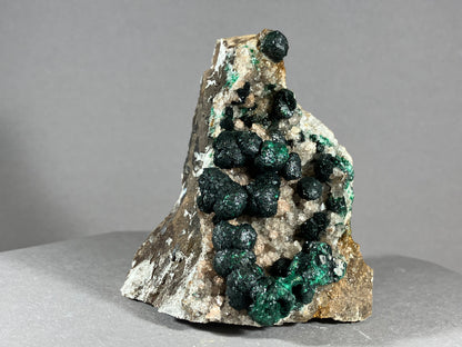 Malachit/Quarz - Kambove/Kongo ca. 8x6,5cm