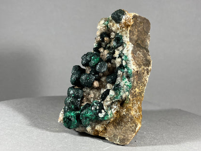 Malachit/Quarz - Kambove/Kongo ca. 8x6,5cm