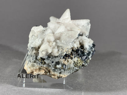 Calcit/Quarz/Sphalerit - Baia Mare/Rumänien ca. 6,5x4cm
