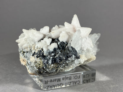 Calcit/Quarz/Sphalerit - Baia Mare/Rumänien ca. 6,5x4cm