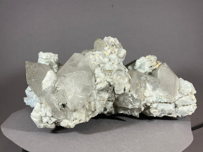 Bergkristall/Periklin/blauer Calcit/Turmalin - Giza/Pakistan ca. 17x10cm