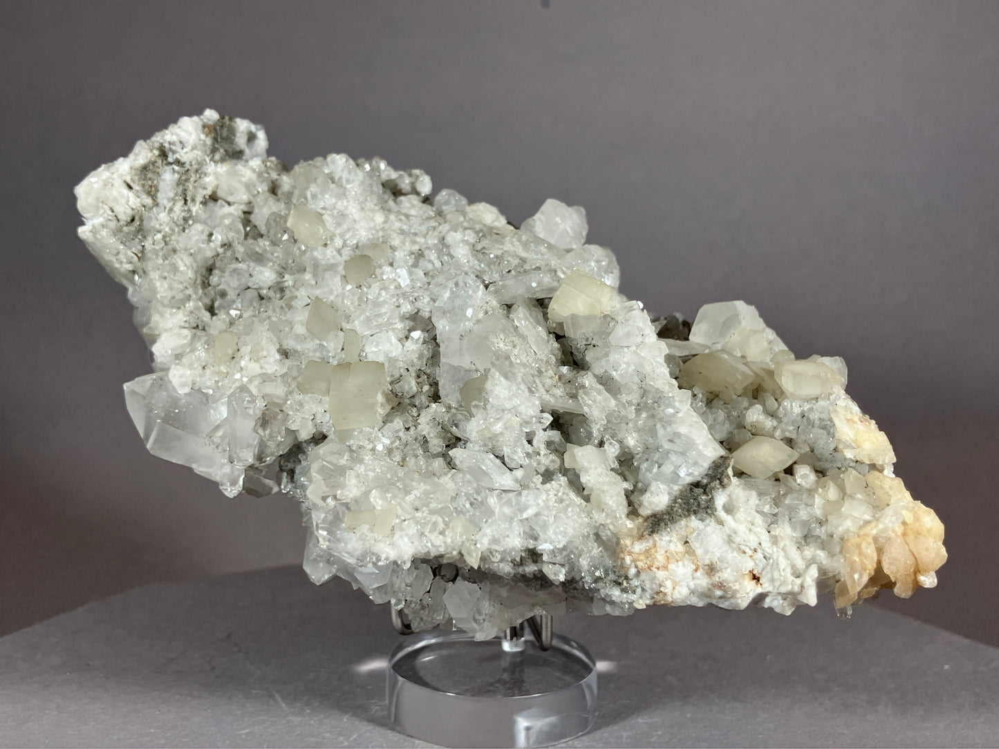 Bergkristall/Calcit - Pfunds/Tirol ca. 12x7cm