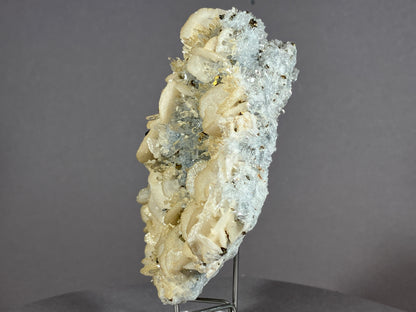 Bergkristall/Calcit/Pyrit - Dálnegorsk/Russland ca. 8,5x7cm