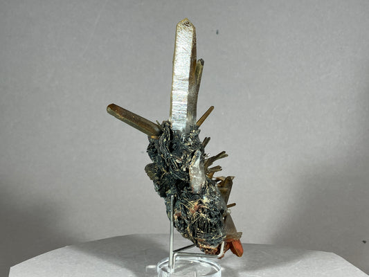 Hämatit/Bergkristall - Jinlong/China ca. 11x5cm