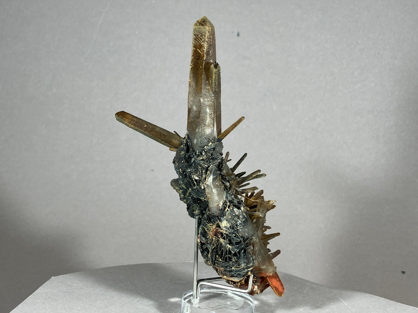 Hämatit/Bergkristall - Jinlong/China ca. 11x5cm