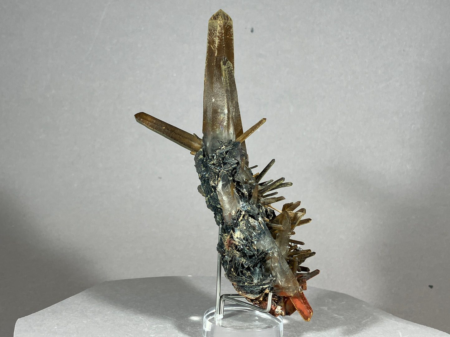 Hämatit/Bergkristall - Jinlong/China ca. 11x5cm