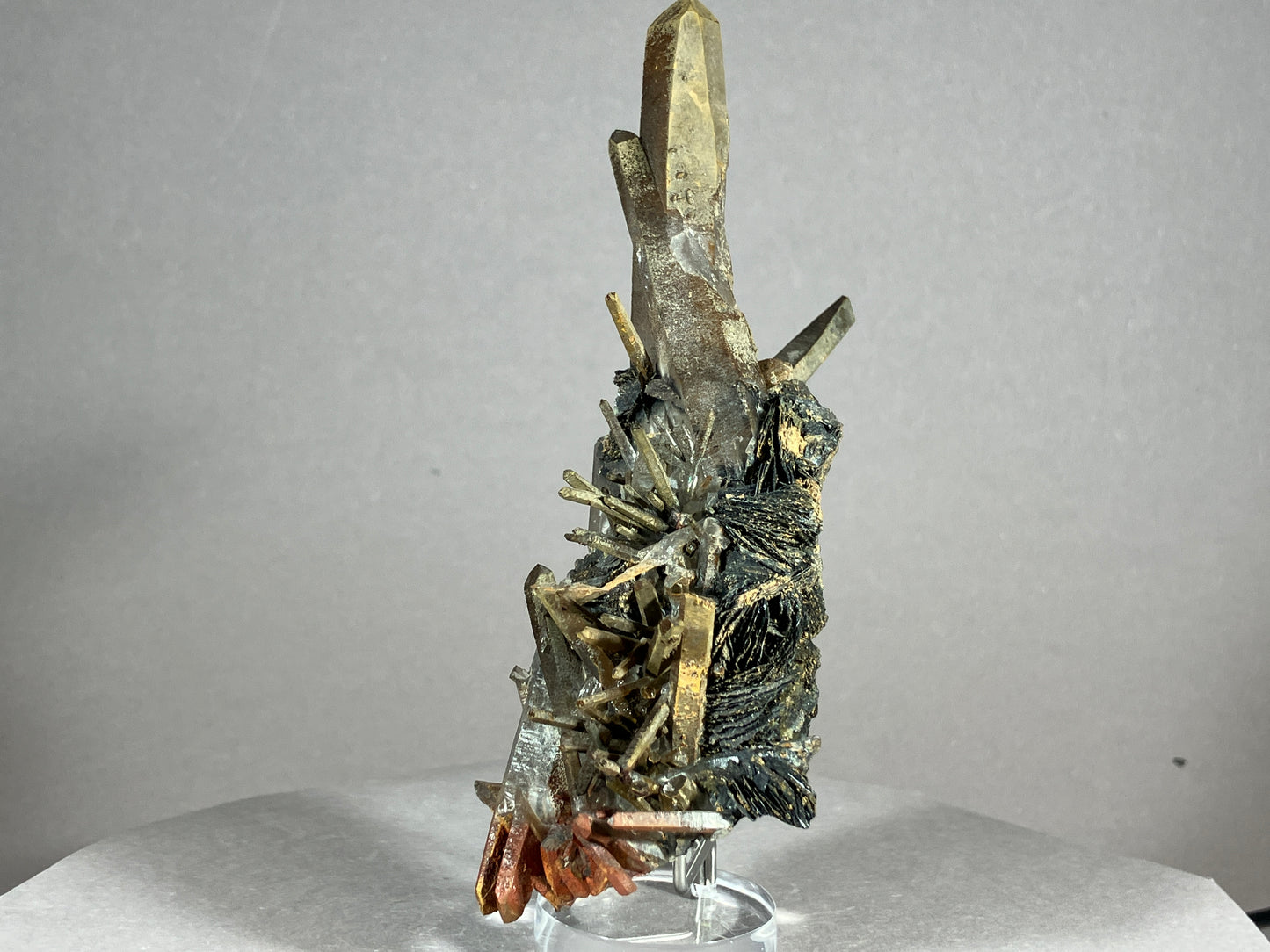 Hämatit/Bergkristall - Jinlong/China ca. 11x5cm