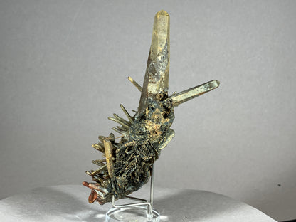 Hämatit/Bergkristall - Jinlong/China ca. 11x5cm