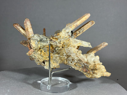 Hämatit/Bergkristall - Jinlong/China ca. 13x9cm