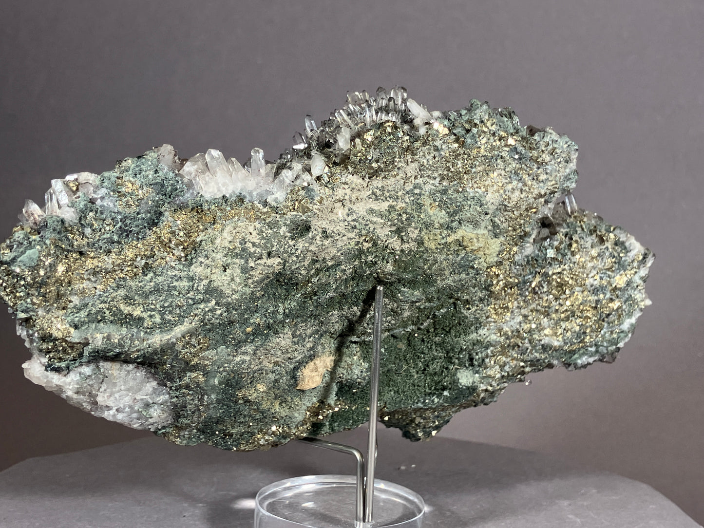 Amethyst/Pyrit - Siebenbürgen/Rumänien ca. 13,5x7,5cm