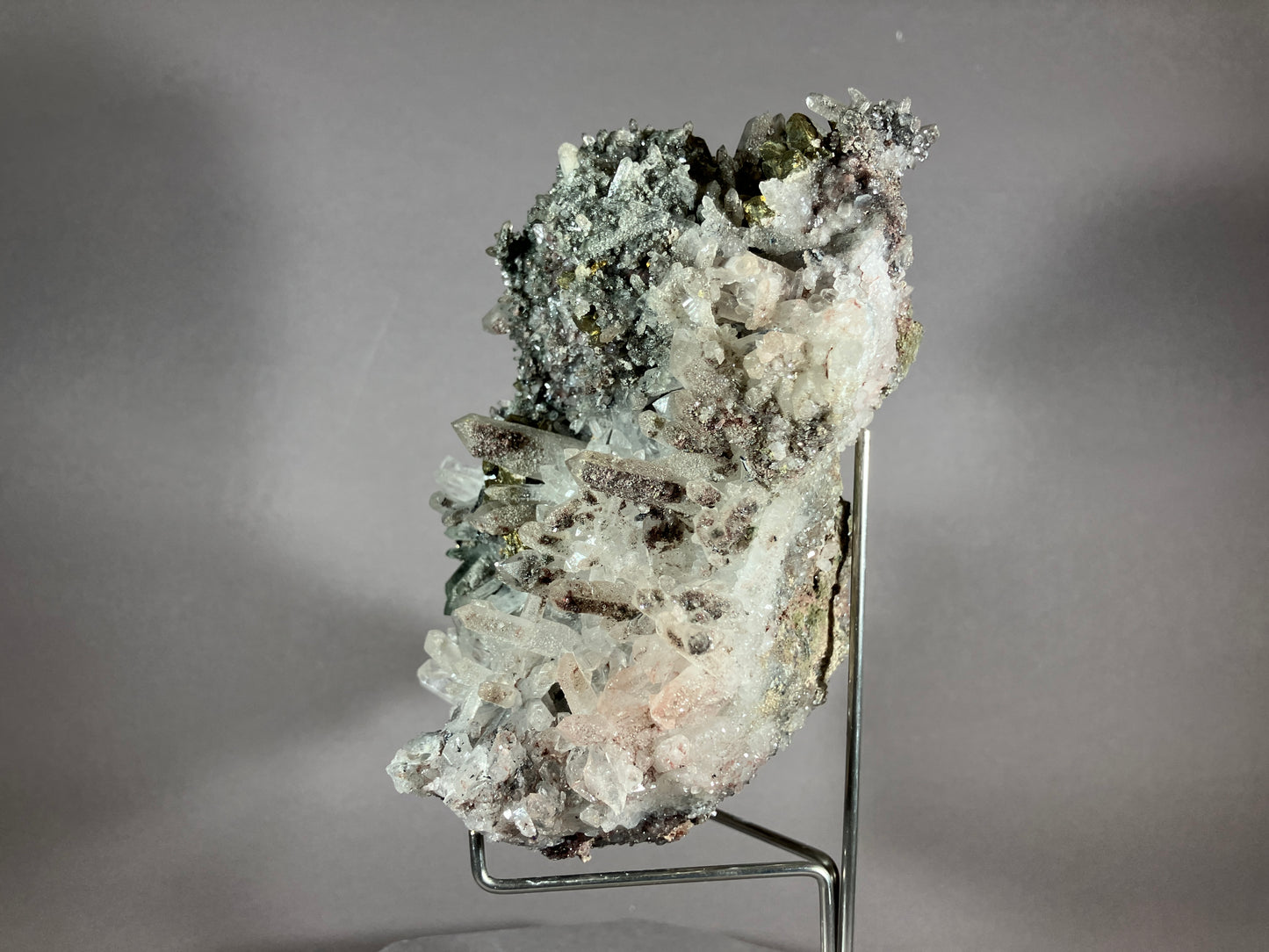 Chalkopyrit/Bergkristall - Chihuahua/Mexiko ca. 15x11cm