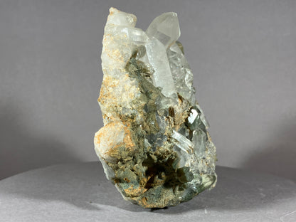 Bergkristall/Chlorit - Thusis/Schweiz ca. 10x9cm