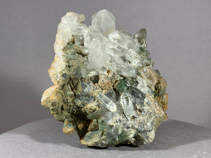 Bergkristall/Chlorit - Thusis/Schweiz ca. 10x9cm