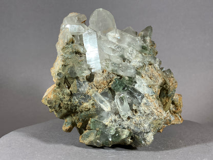 Bergkristall/Chlorit - Thusis/Schweiz ca. 10x9cm