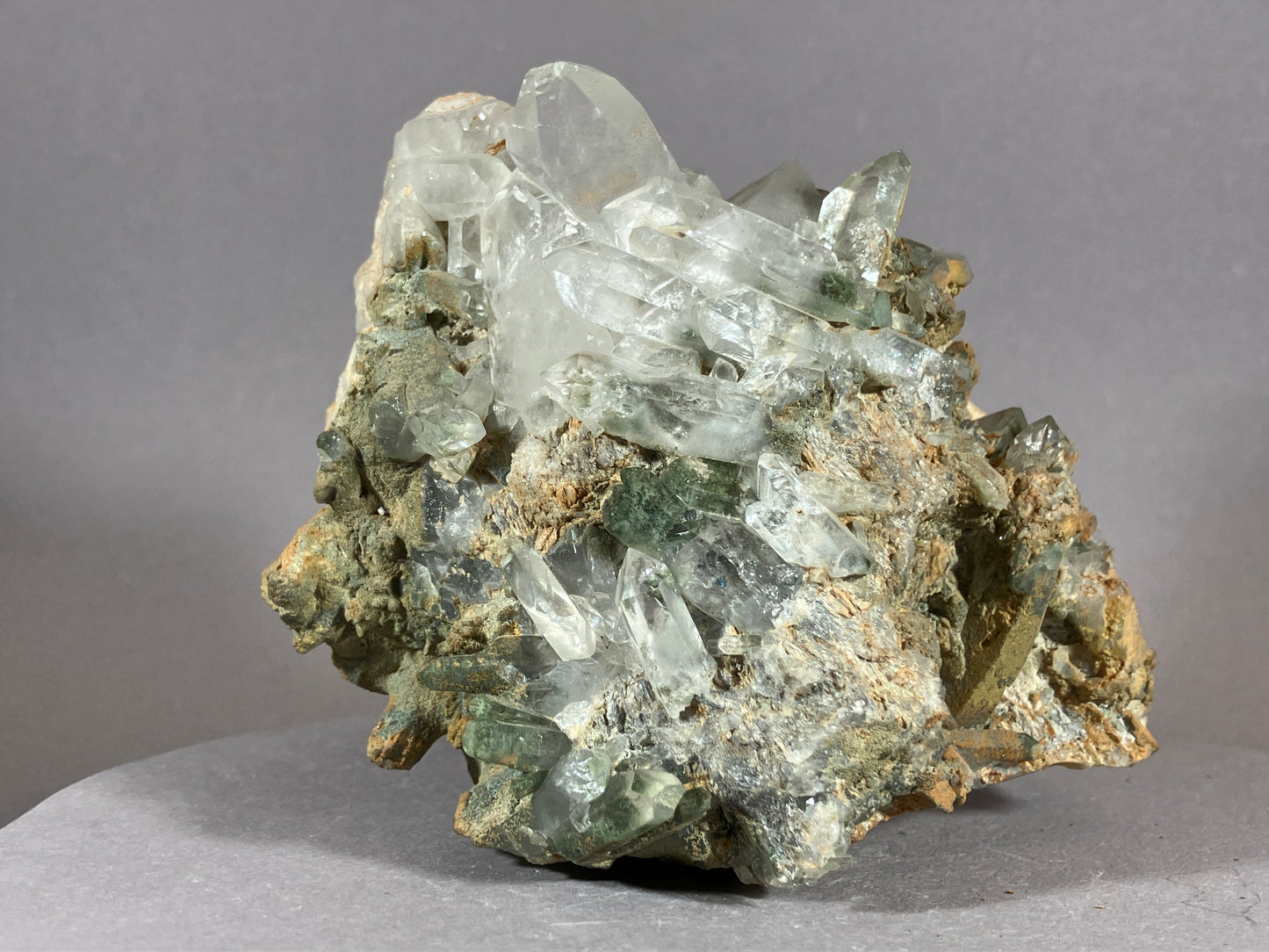 Bergkristall/Chlorit - Thusis/Schweiz ca. 10x9cm