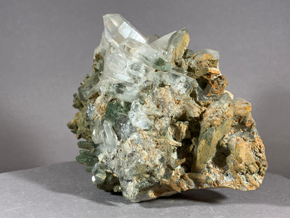 Bergkristall/Chlorit - Thusis/Schweiz ca. 10x9cm