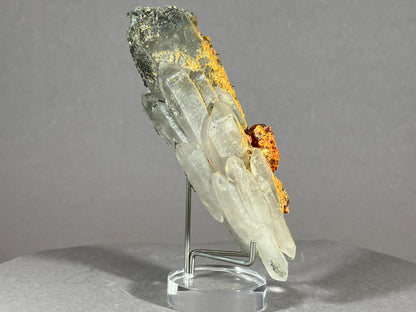 Realgar/Bergkristall - Baja Sprie/Rumänien ca. 9x3cm