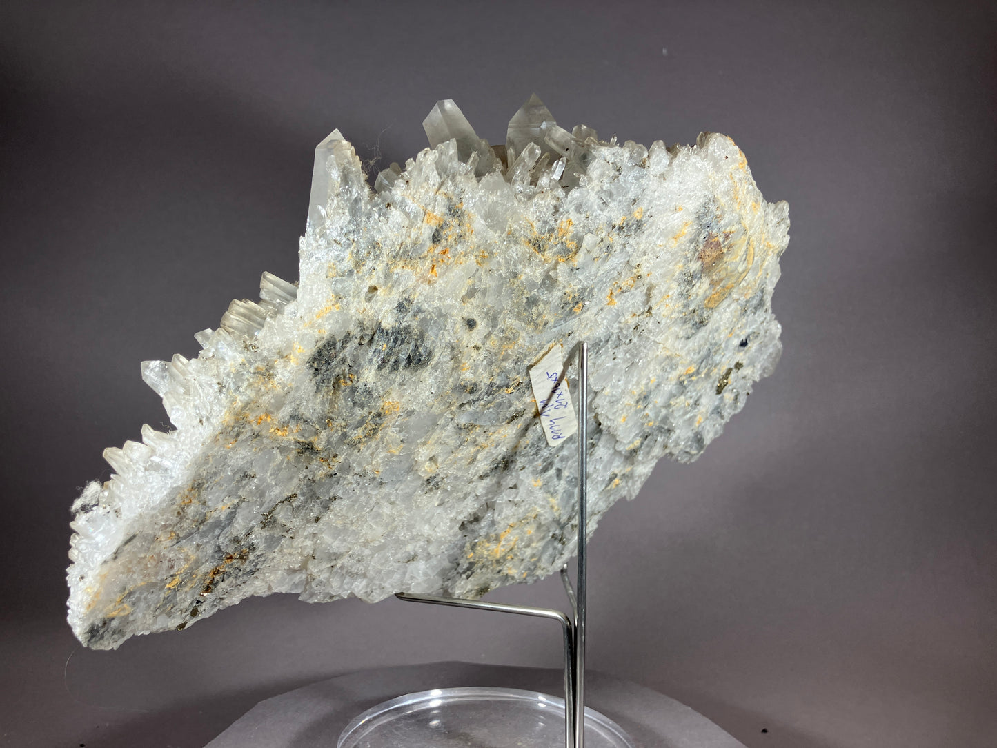 Bergkristall/Chalkopyrit - Baja Sprie/Rumänien ca. 21x16cm
