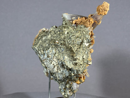 Amethyst/Pyrit/Nadelquarz - Siebenbürgen/Rumänien ca. 10x7,5cm