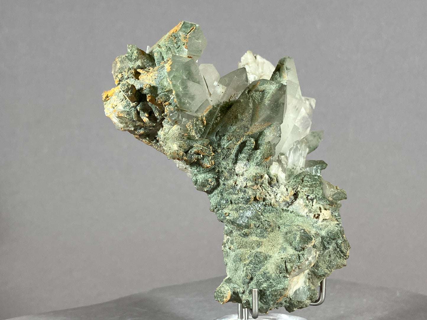 Bergkristall/Chlorit - Thusis/Schweiz ca. 7,5x6,5cm