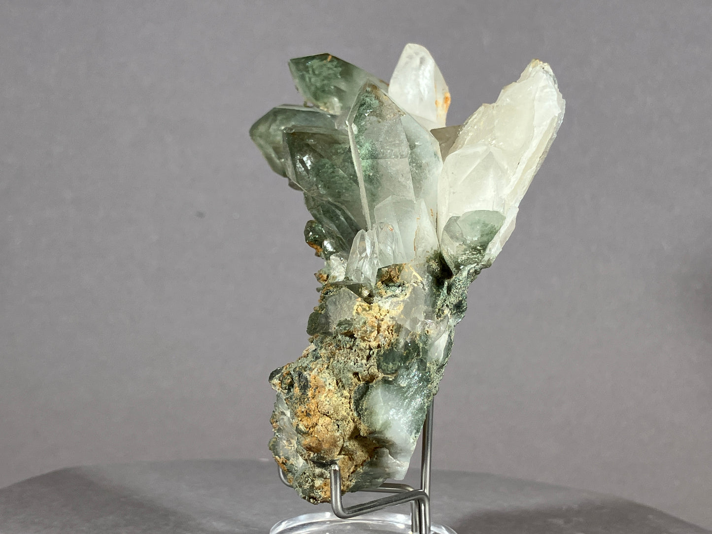 Bergkristall/Chlorit - Thusis/Schweiz ca. 7,5x6,5cm