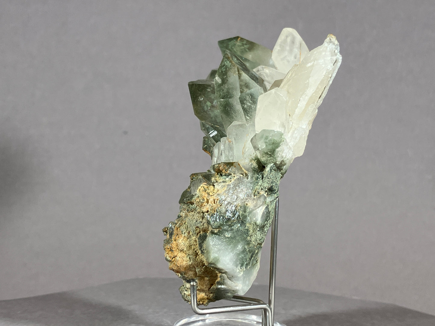 Bergkristall/Chlorit - Thusis/Schweiz ca. 7,5x6,5cm