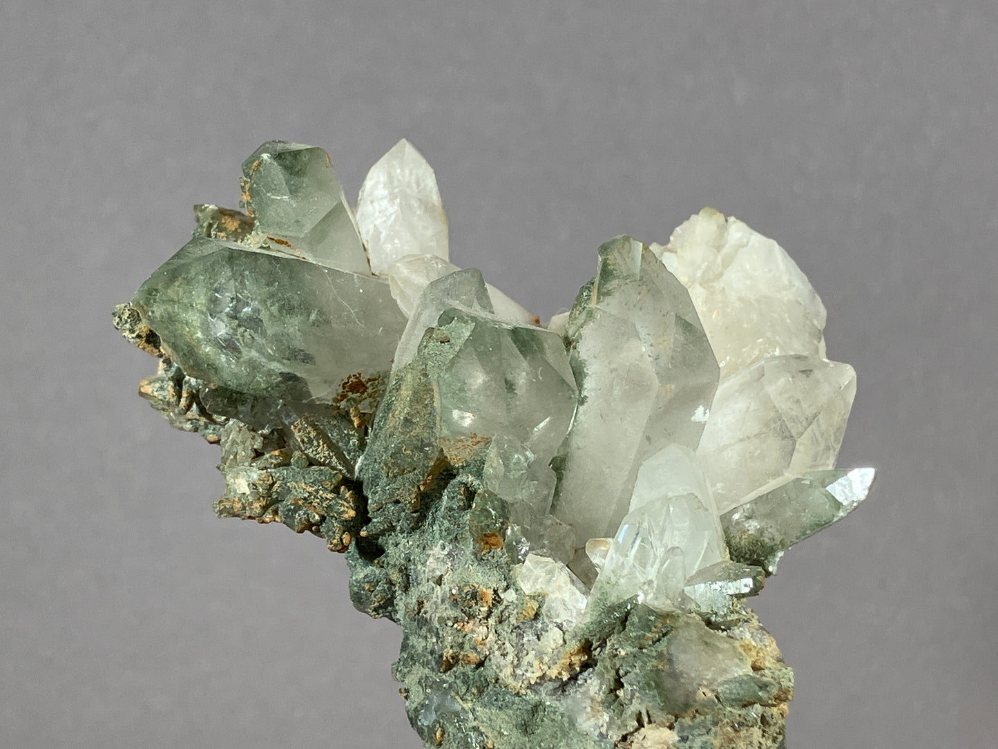 Bergkristall/Chlorit - Thusis/Schweiz ca. 7,5x6,5cm