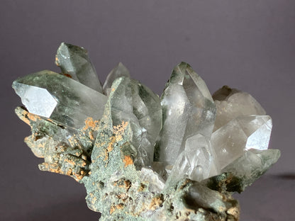 Bergkristall/Chlorit - Thusis/Schweiz ca. 7,5x6,5cm