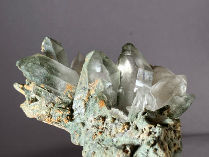 Bergkristall/Chlorit - Thusis/Schweiz ca. 7,5x6,5cm