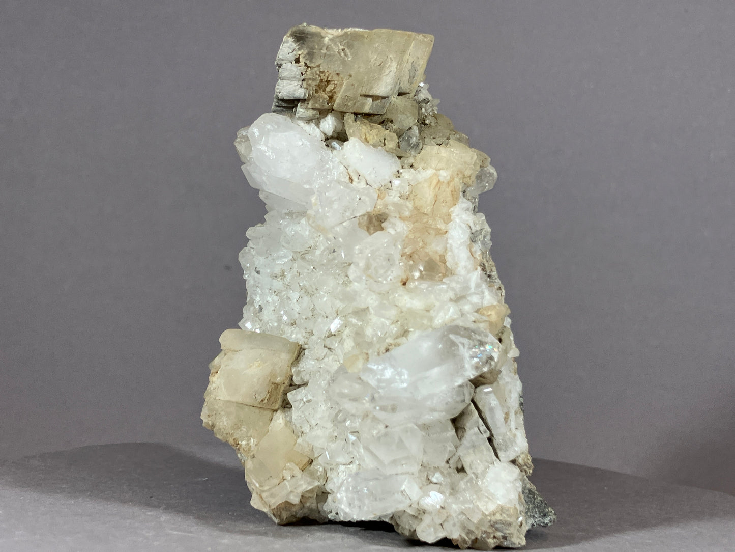 Bergkristall/Calcit - Pfunds/Tirol ca. 9x5cm