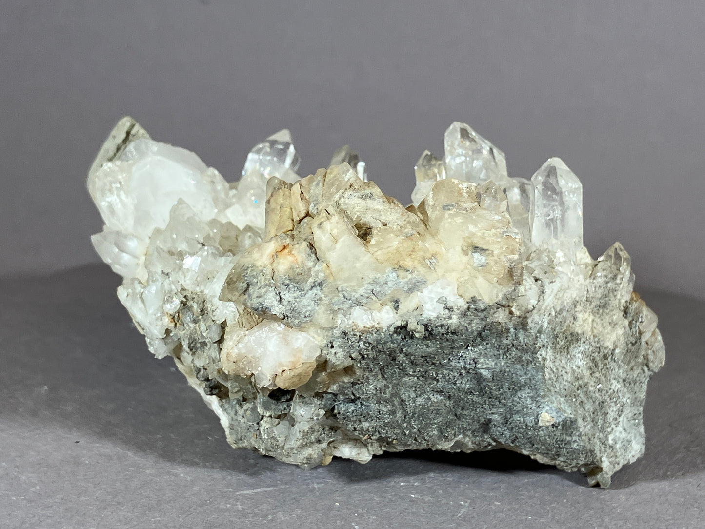 Bergkristall/Calcit - Pfunds/Tirol ca. 9x5cm