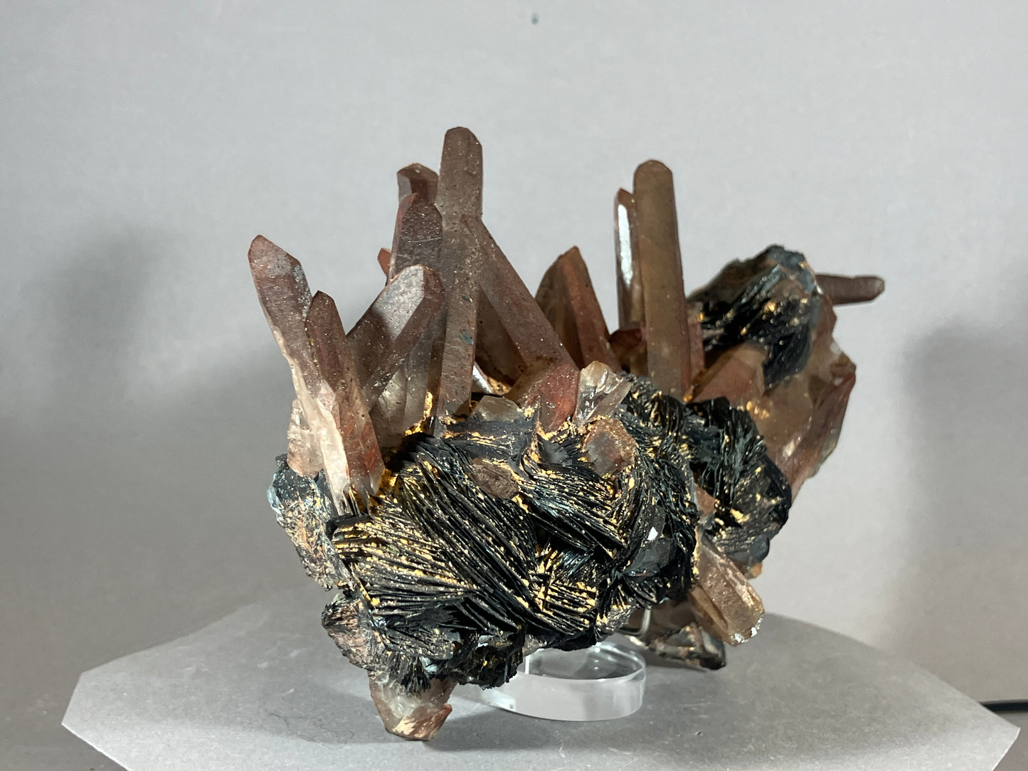 Hämatit/Bergkristall - Jinlong/China ca. 17x10cm