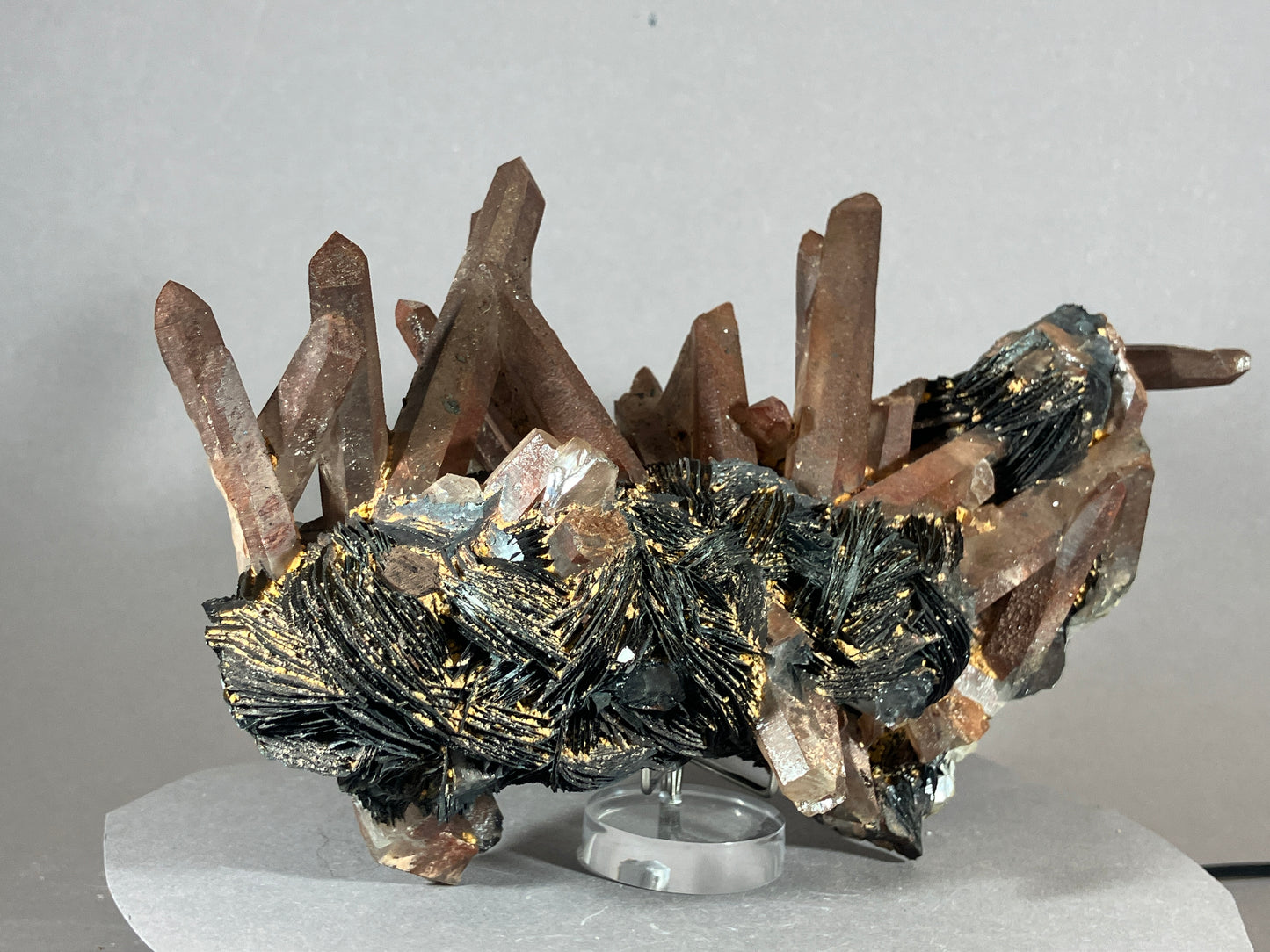 Hämatit/Bergkristall - Jinlong/China ca. 17x10cm