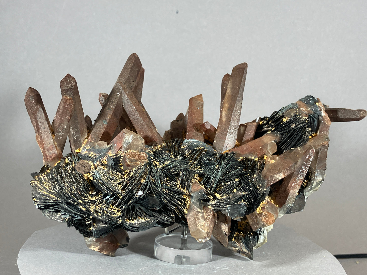 Hämatit/Bergkristall - Jinlong/China ca. 17x10cm