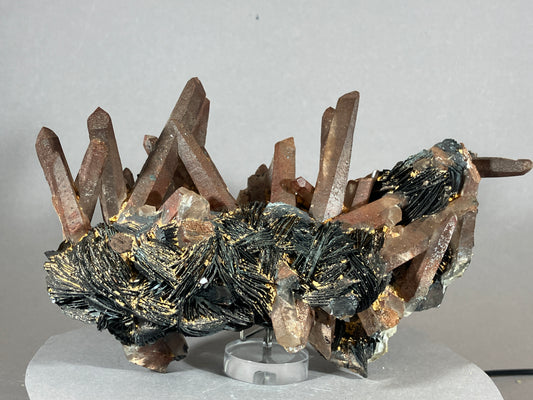 Hämatit/Bergkristall - Jinlong/China ca. 17x10cm