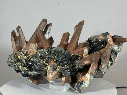 Hämatit/Bergkristall - Jinlong/China ca. 17x10cm