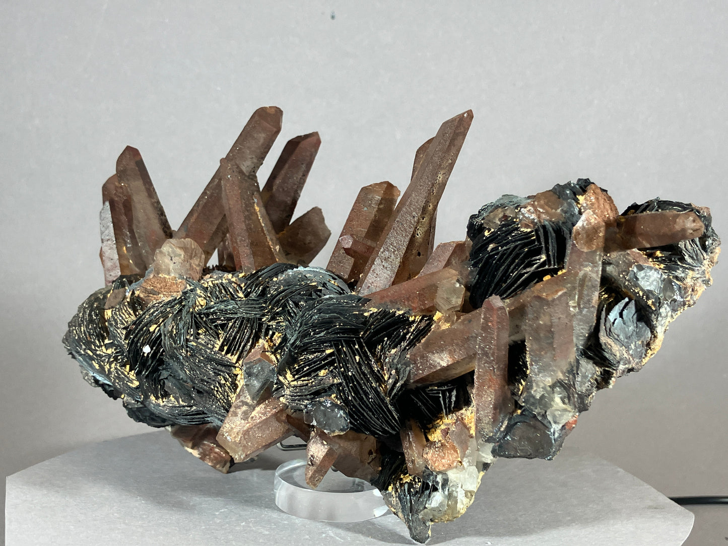 Hämatit/Bergkristall - Jinlong/China ca. 17x10cm