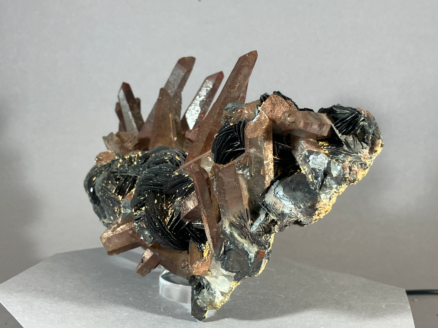 Hämatit/Bergkristall - Jinlong/China ca. 17x10cm