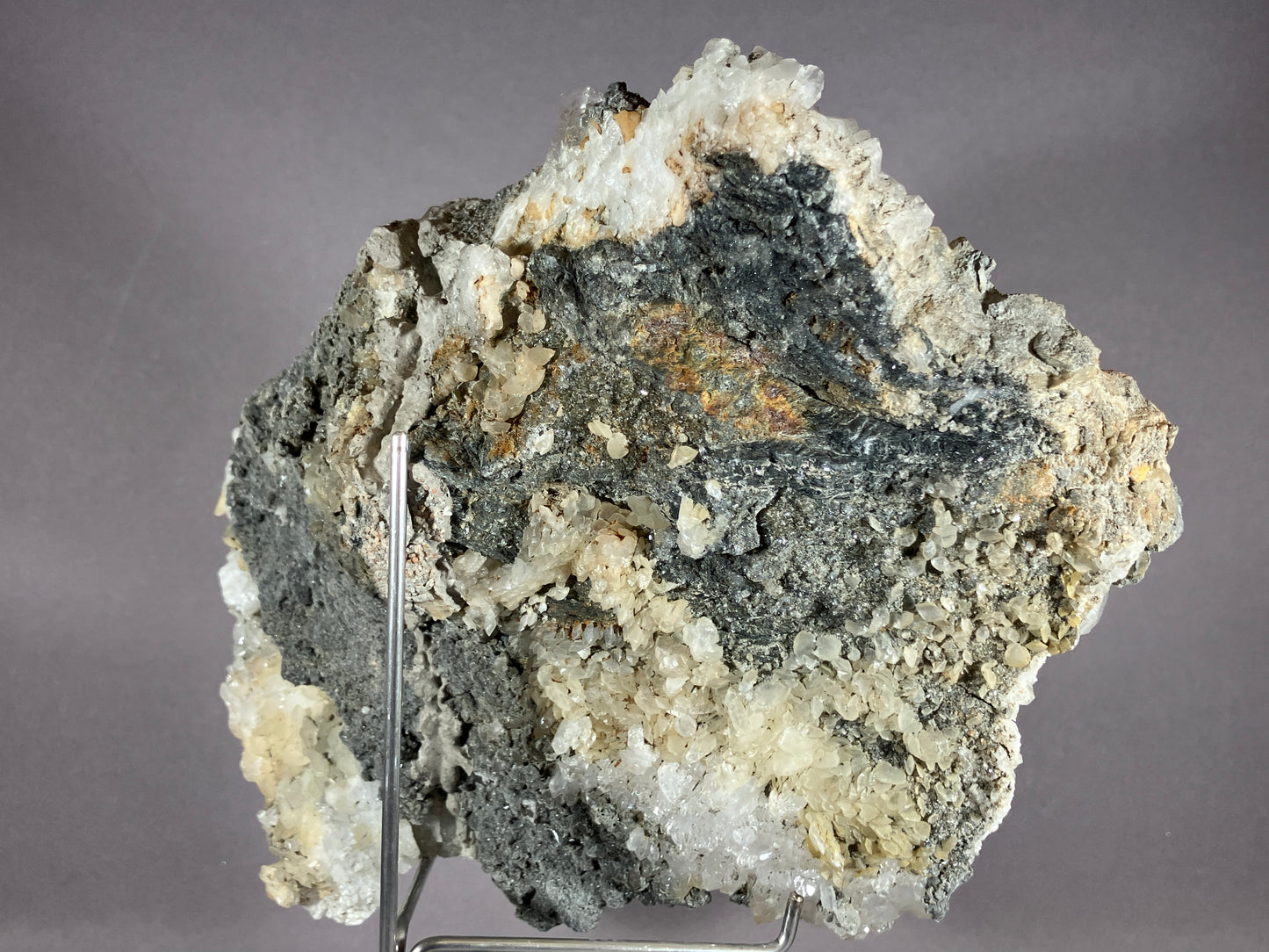 Bergkristall/Calcit - Pfunds/Tirol ca. 18x14cm