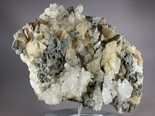 Bergkristall/Calcit - Pfunds/Tirol ca. 18x14cm